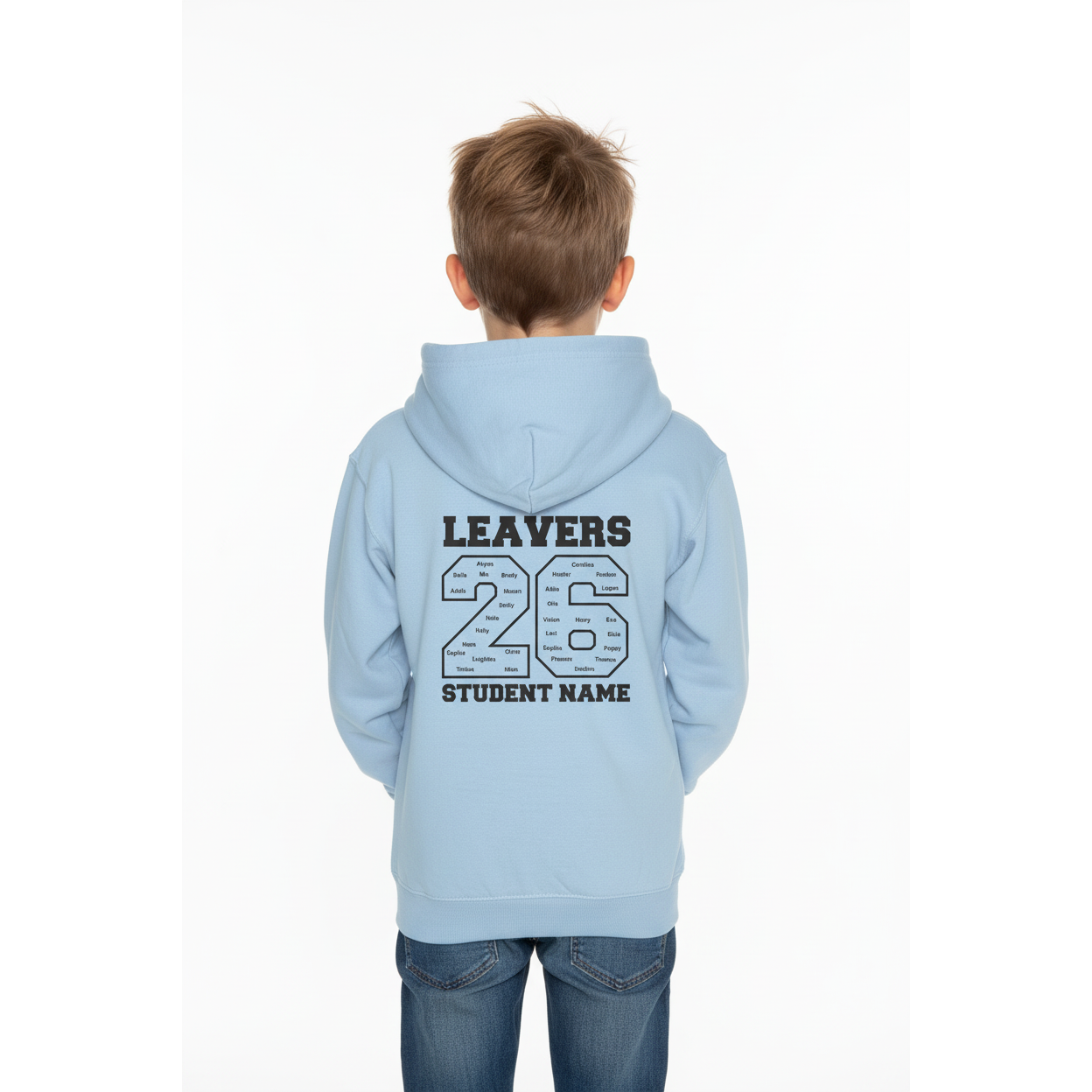 Back view of leavers hoodie